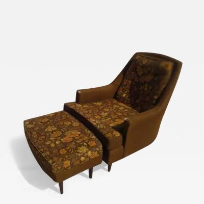 Schnadig Adrian Pearsall Style Lounge Chair and Ottoman