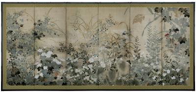 School of Ogata Korin Birds and Flowers of the Four Seasons early 18th century