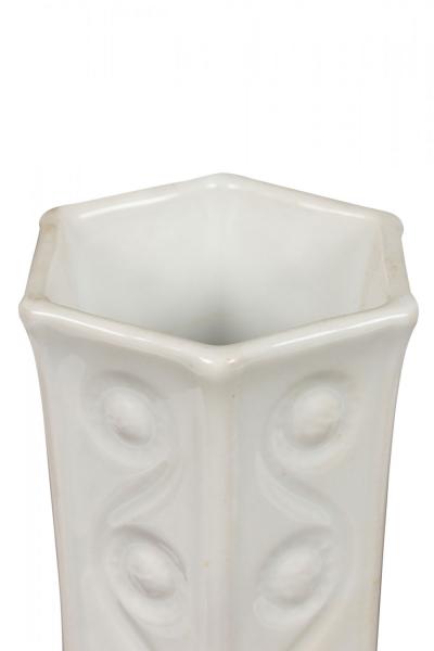 Schumann Arzberg Bavarian German Mid Century White Porcelain with Incised Spiral