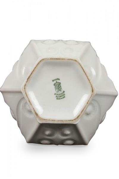 Schumann Arzberg Bavarian German Mid Century White Porcelain with Incised Spiral