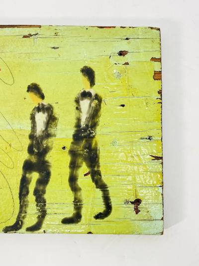 Scott Griffin Angel Folk Outsider Painting on Found Wood Canada 2008