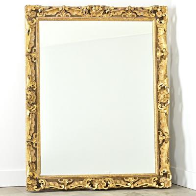 Scottish 19th Century Carved Gilded Frame with New Mirror