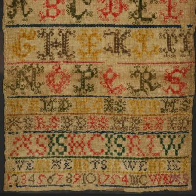 Scottish Antique Band Sampler 1754