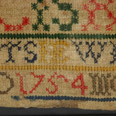 Scottish Antique Band Sampler 1754