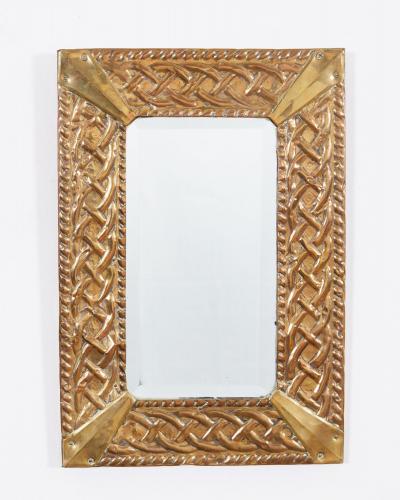 Scottish Arts and Crafts Brass Mirror