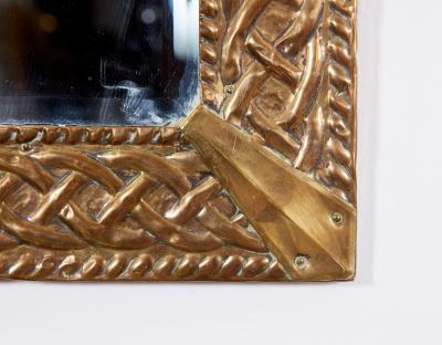Scottish Arts and Crafts Brass Mirror