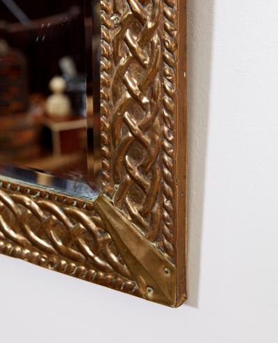 Scottish Arts and Crafts Brass Mirror