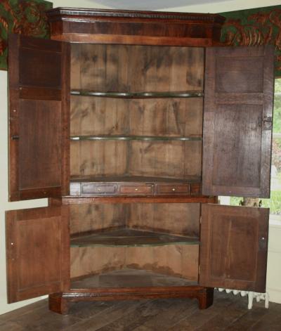 Scottish George III Period Corner Cabinet