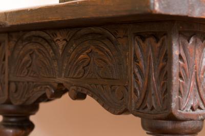 Scottish Library Table with Barley Twist Legs