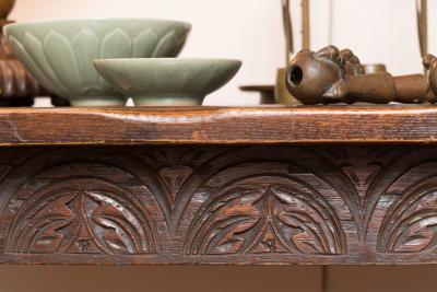 Scottish Library Table with Barley Twist Legs