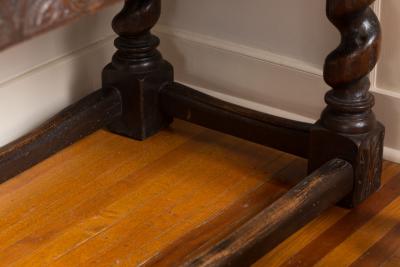 Scottish Library Table with Barley Twist Legs