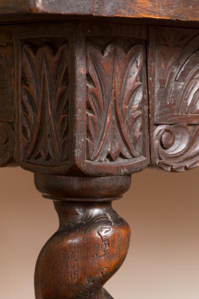 Scottish Library Table with Barley Twist Legs