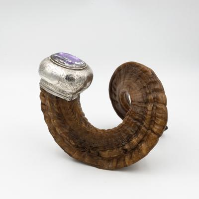 Scottish Ram s Horn Snuff Mull Scotland Circa 1890