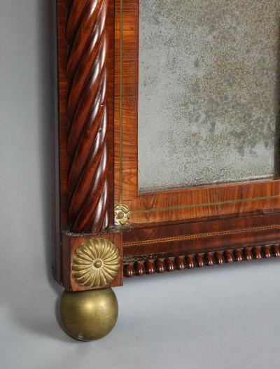 Scottish Regency Inlaid Overmantel Mirror