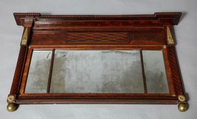 Scottish Regency Inlaid Overmantel Mirror