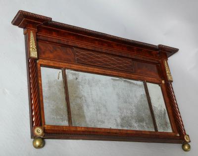Scottish Regency Inlaid Overmantel Mirror