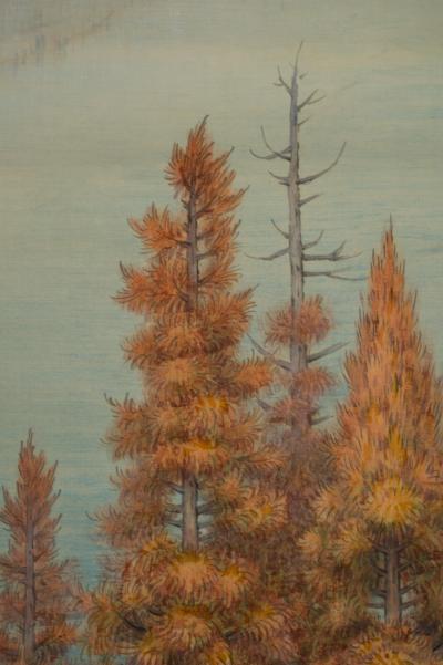 Scroll Snowy Mountain Landscape