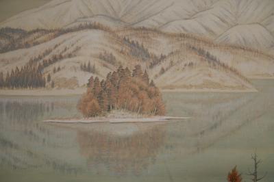 Scroll Snowy Mountain Landscape