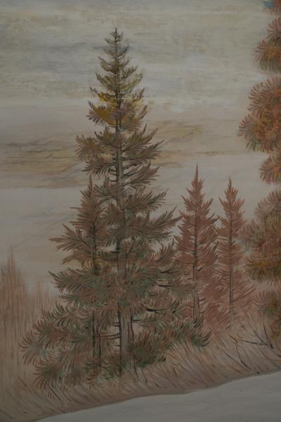 Scroll Snowy Mountain Landscape