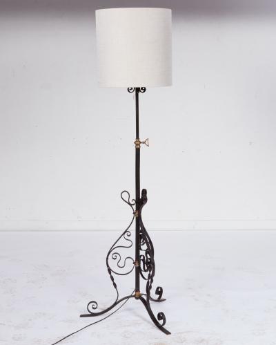 Scrolled Iron Floor Lamp