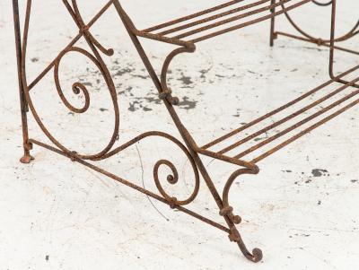 Scrollwork Four Tier Iron Plant Stand or Etagere England Mid 20th Century