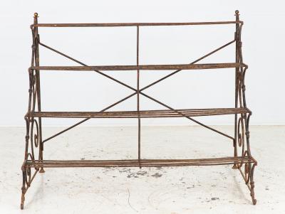 Scrollwork Four Tier Iron Plant Stand or Etagere England Mid 20th Century