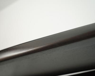 Sculpted Sapele Mahogany Console Table in Espresso 1960s