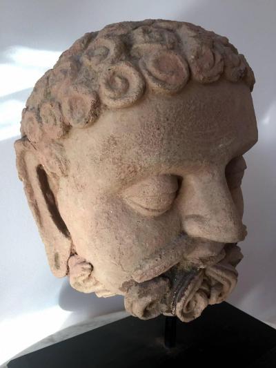 Sculpted Terracotta Gandhara Head