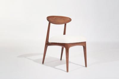 Sculpted Walnut Desk Chair by C Stan Morris C 1967