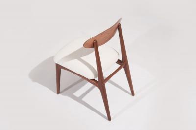 Sculpted Walnut Desk Chair by C Stan Morris C 1967