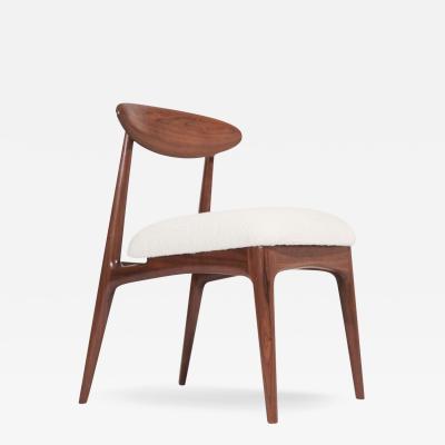 Sculpted Walnut Desk Chair by C Stan Morris C 1967