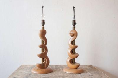 Sculpted Wooden Lamps by Light House