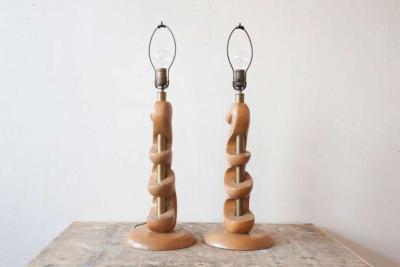 Sculpted Wooden Lamps by Light House