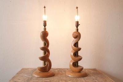 Sculpted Wooden Lamps by Light House