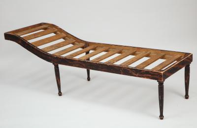 Sculptural American painted daybed
