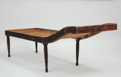 Sculptural American painted daybed