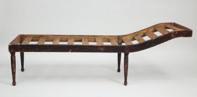 Sculptural American painted daybed
