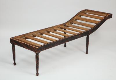 Sculptural American painted daybed
