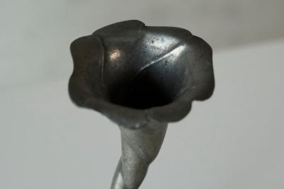 Sculptural Art Nouveau Candle Holder in Pewter 1900
