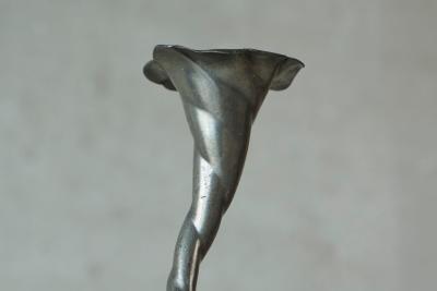 Sculptural Art Nouveau Candle Holder in Pewter 1900
