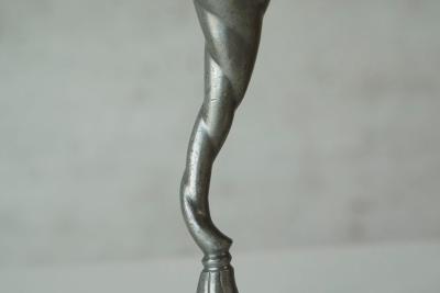 Sculptural Art Nouveau Candle Holder in Pewter 1900