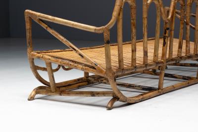 Sculptural Bamboo Bench Italy 1960s