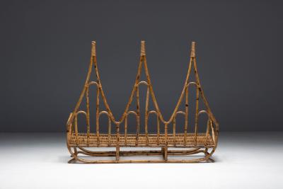 Sculptural Bamboo Bench Italy 1960s