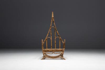 Sculptural Bamboo Lounge Chairs Italy 1960s