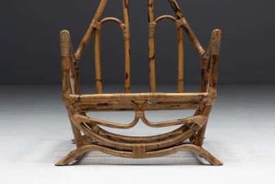 Sculptural Bamboo Lounge Chairs Italy 1960s