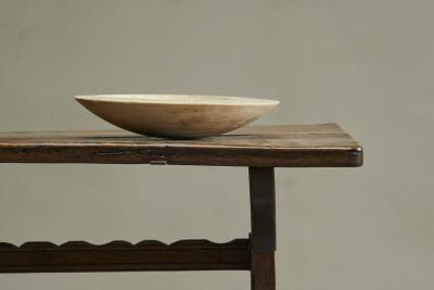 Sculptural Bowl or Centerpiece in Travertine