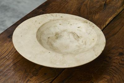 Sculptural Bowl or Centerpiece in Travertine