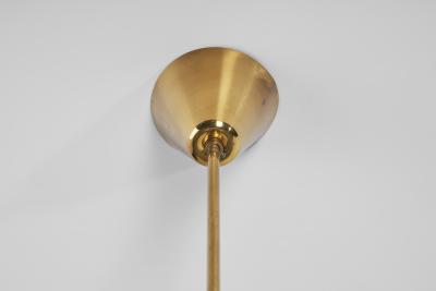 Sculptural Brass and Glass Ceiling Light Scandinavia 1950s