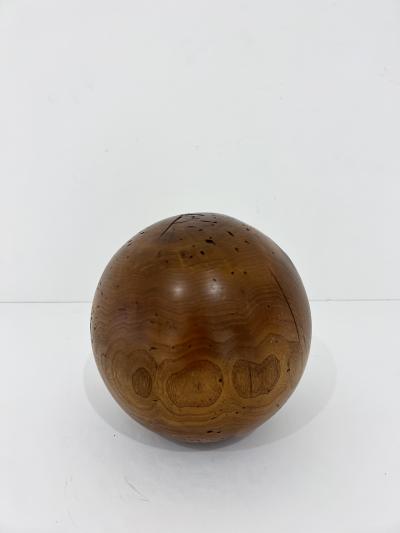Sculptural Burlwood Decorative Sphere