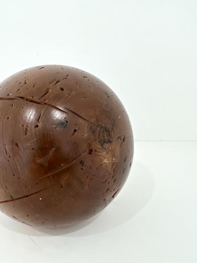 Sculptural Burlwood Decorative Sphere